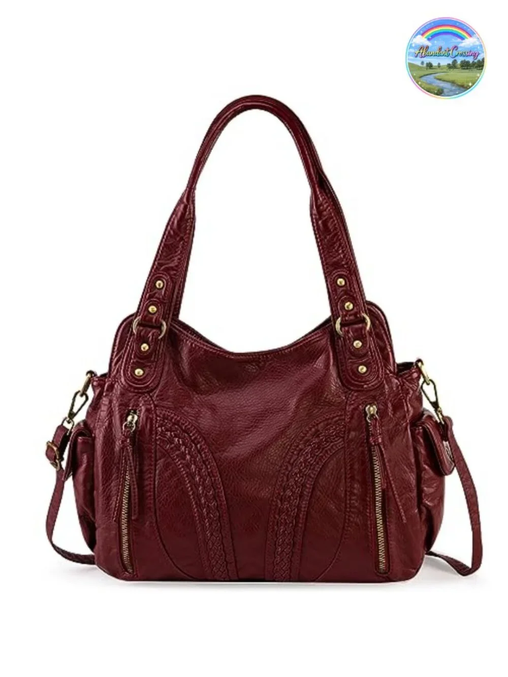 Y2K Hobo Bag Room Washed Leather Handbag Crossbody Strap